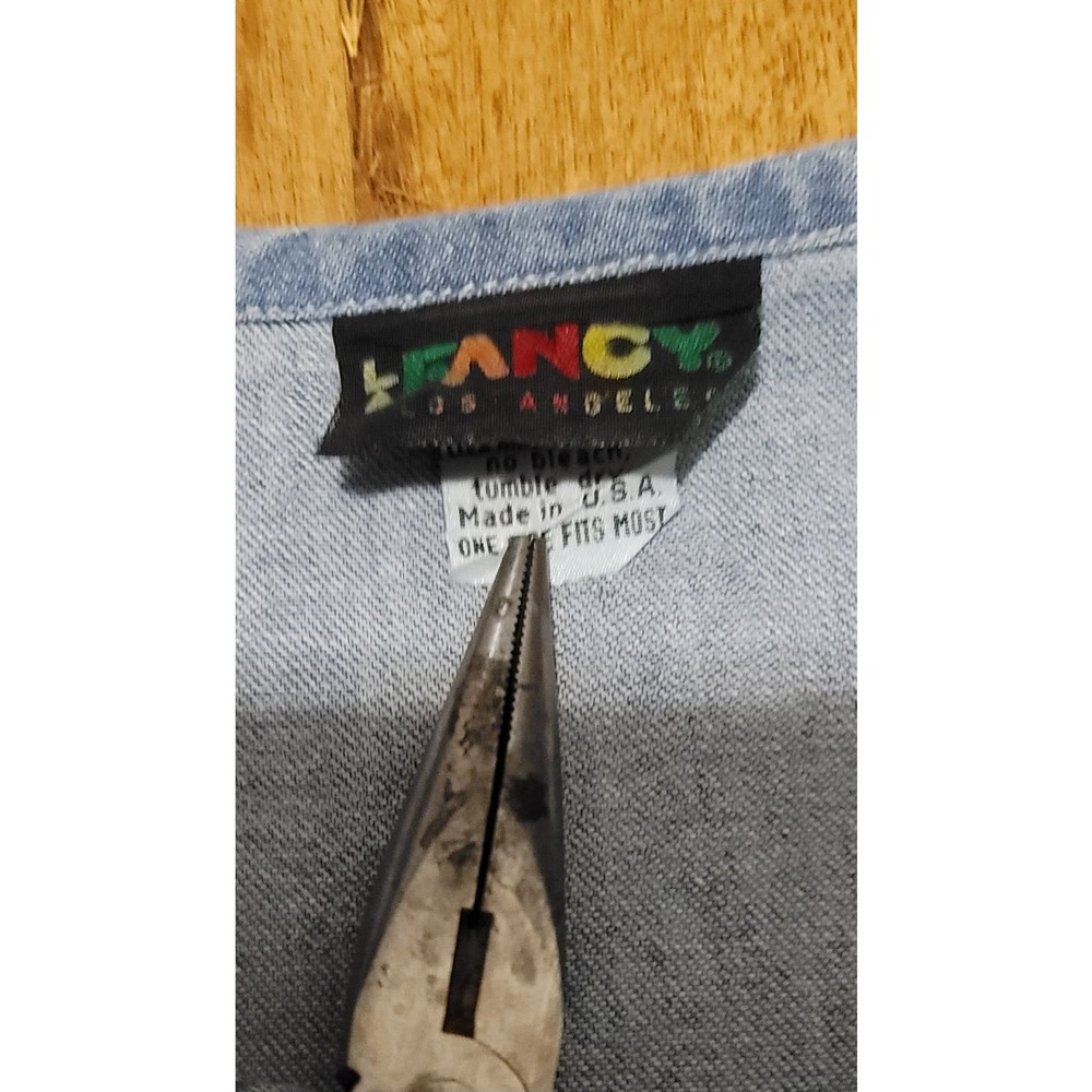 Vtg L.A. Fancy Los Angeles Monte Carlo Studded Denim Shirt - Picture 7 of 7